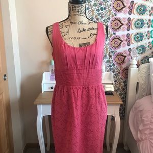 Rose petal embroiled dress